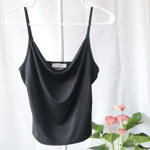 COPY - BLACK URBAN OUTFITTERS SILKY COWL NECK TAN…